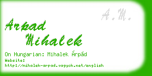 arpad mihalek business card